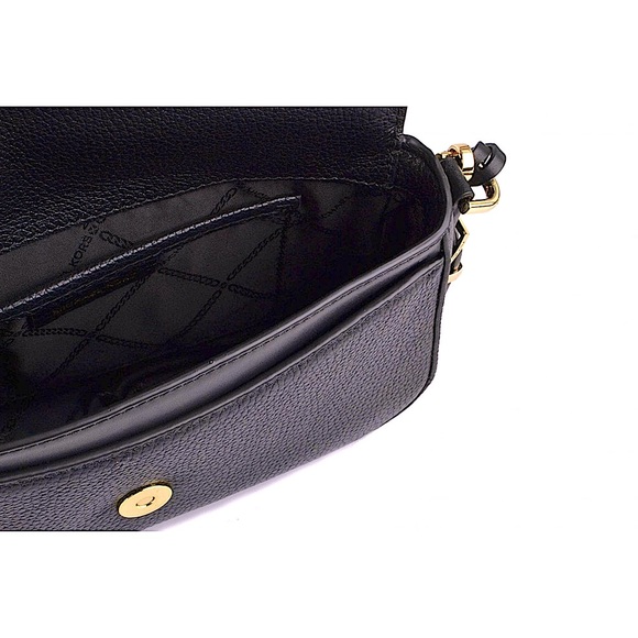 MICHAEL Michael Kors Black Bedford Legacy Leather Flap Crossbody. - Picture 5 of 9